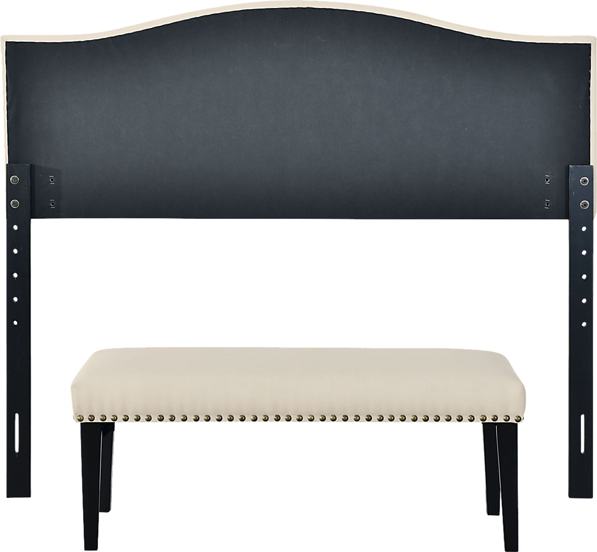 Mayapan Cream Queen Headboard and Bench - Image 4