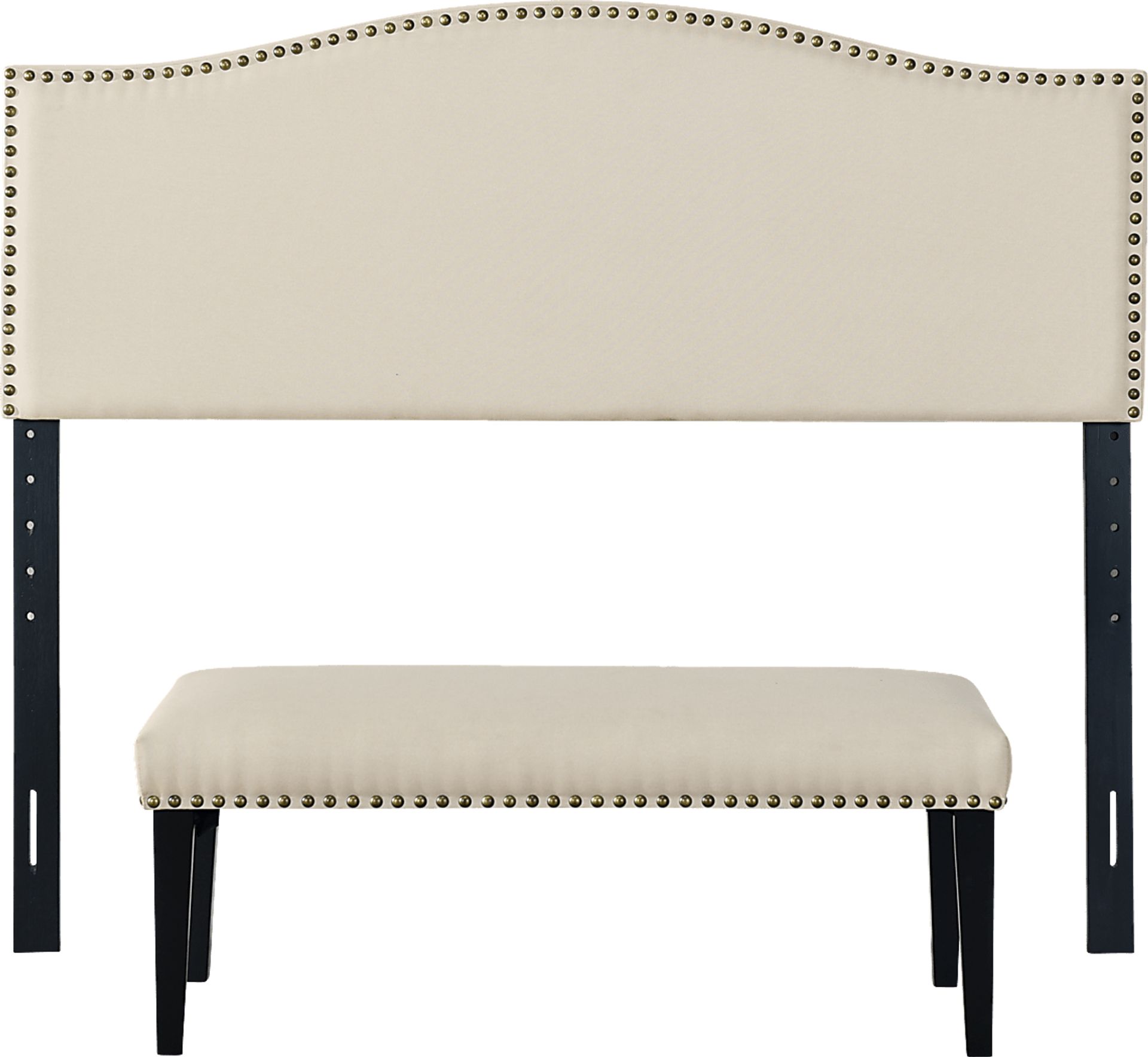 Mayapan Cream Queen Headboard and Bench - Image 1