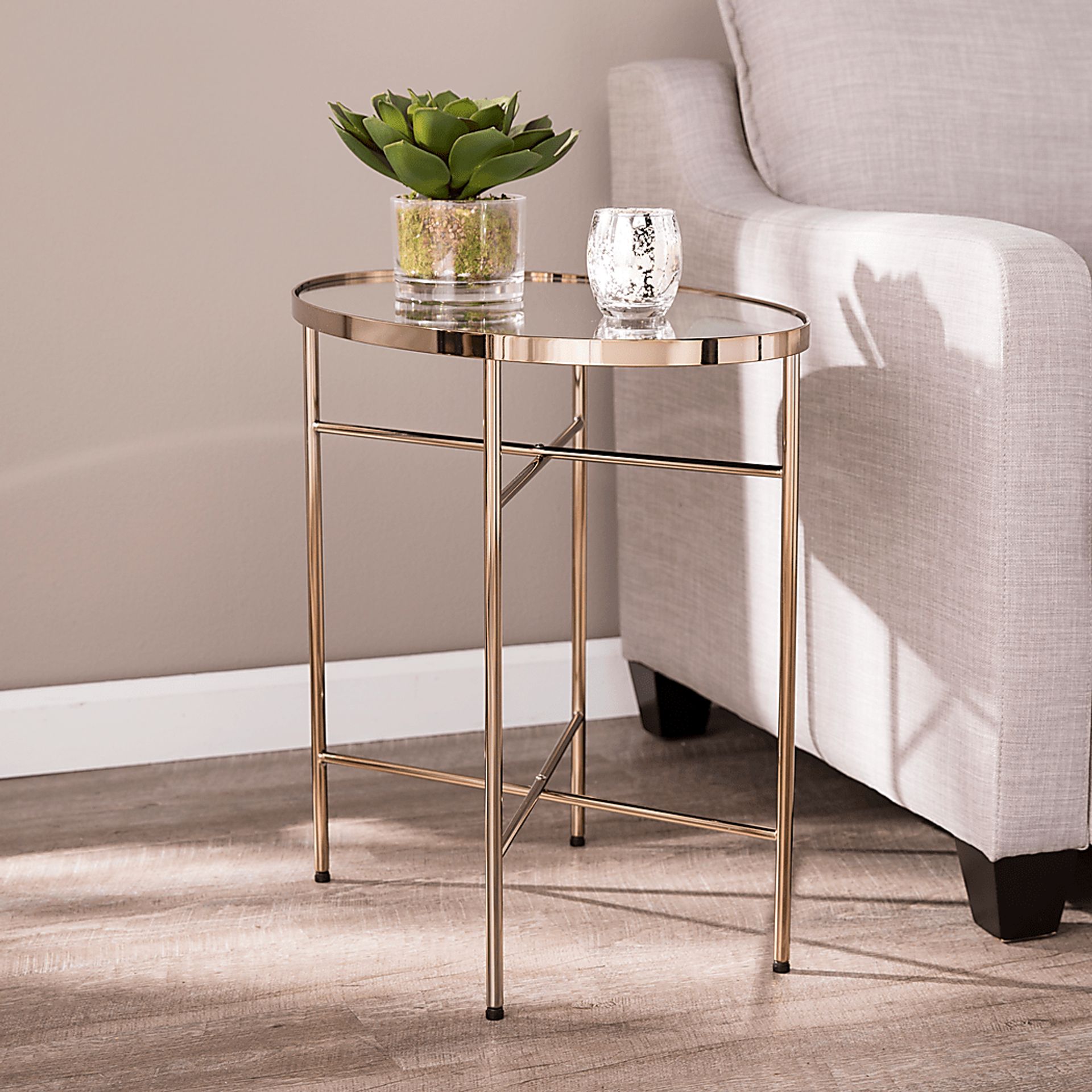 Maydell Gold Accent Table - Image 2