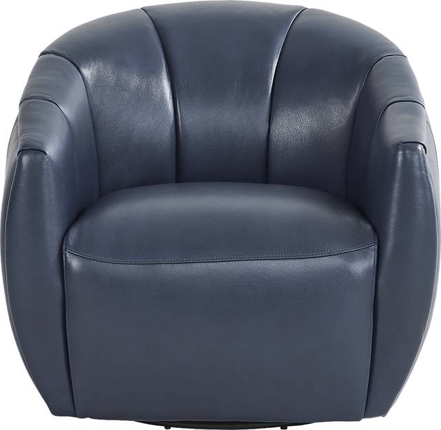Mayer Navy Swivel Chair - Thumbnail - Image 1