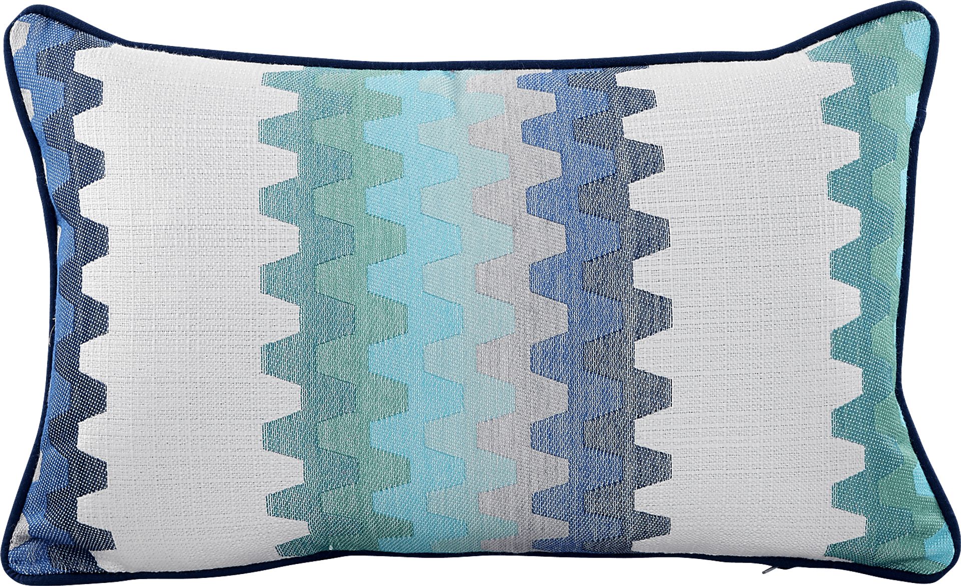 Accordion Geo Seaport Indoor/Outdoor Accent Pillow - Image 1