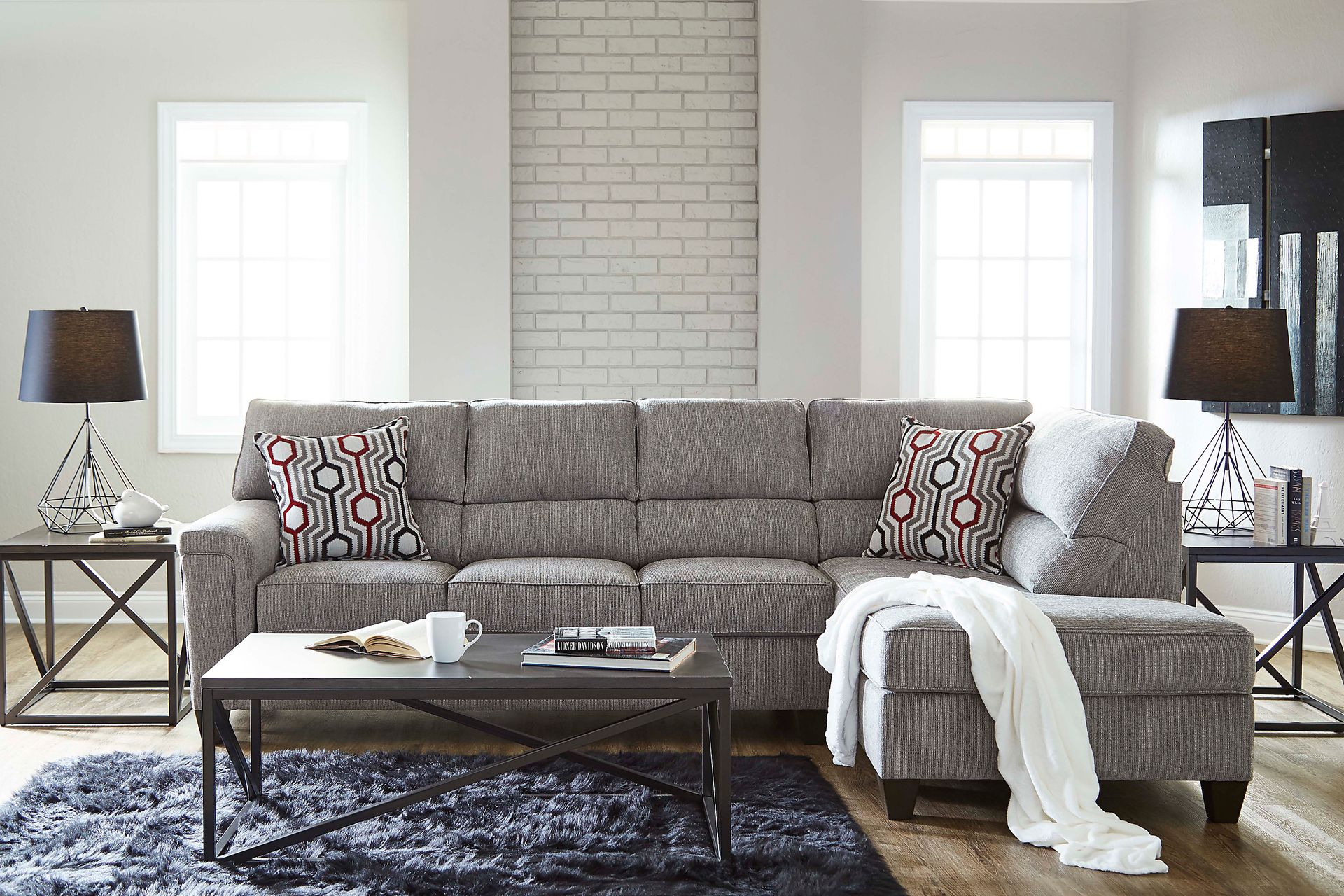 Maylie Gray 2 Pc Sectional - Image 2