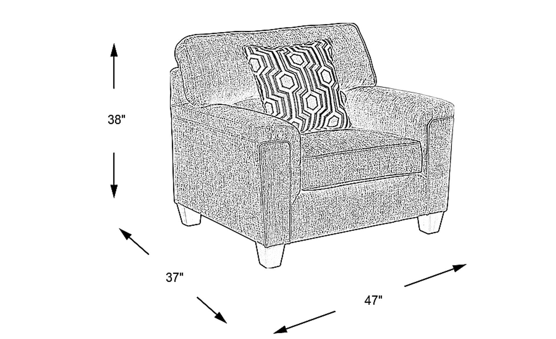 Dimension Image. Please refer to the Dimension Tab on this page for dimension details.