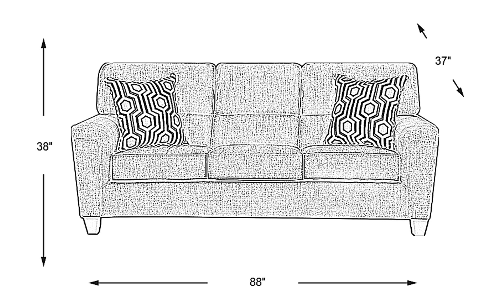 Dimension Image. Please refer to the Dimension Tab on this page for dimension details.
