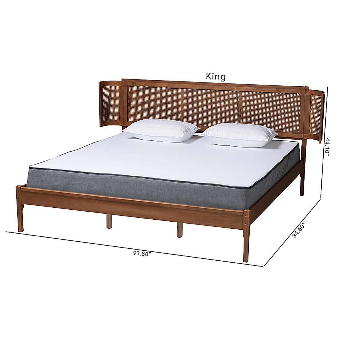 Mayme Brown King Platform Bed