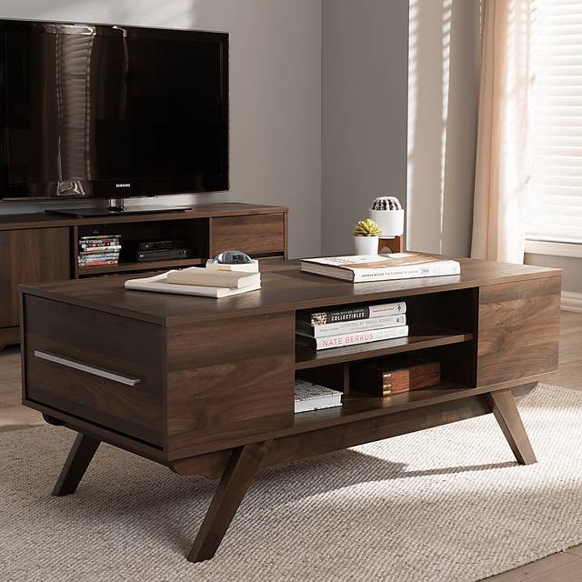 Maymie Walnut Cocktail Table - Thumbnail - Image 2