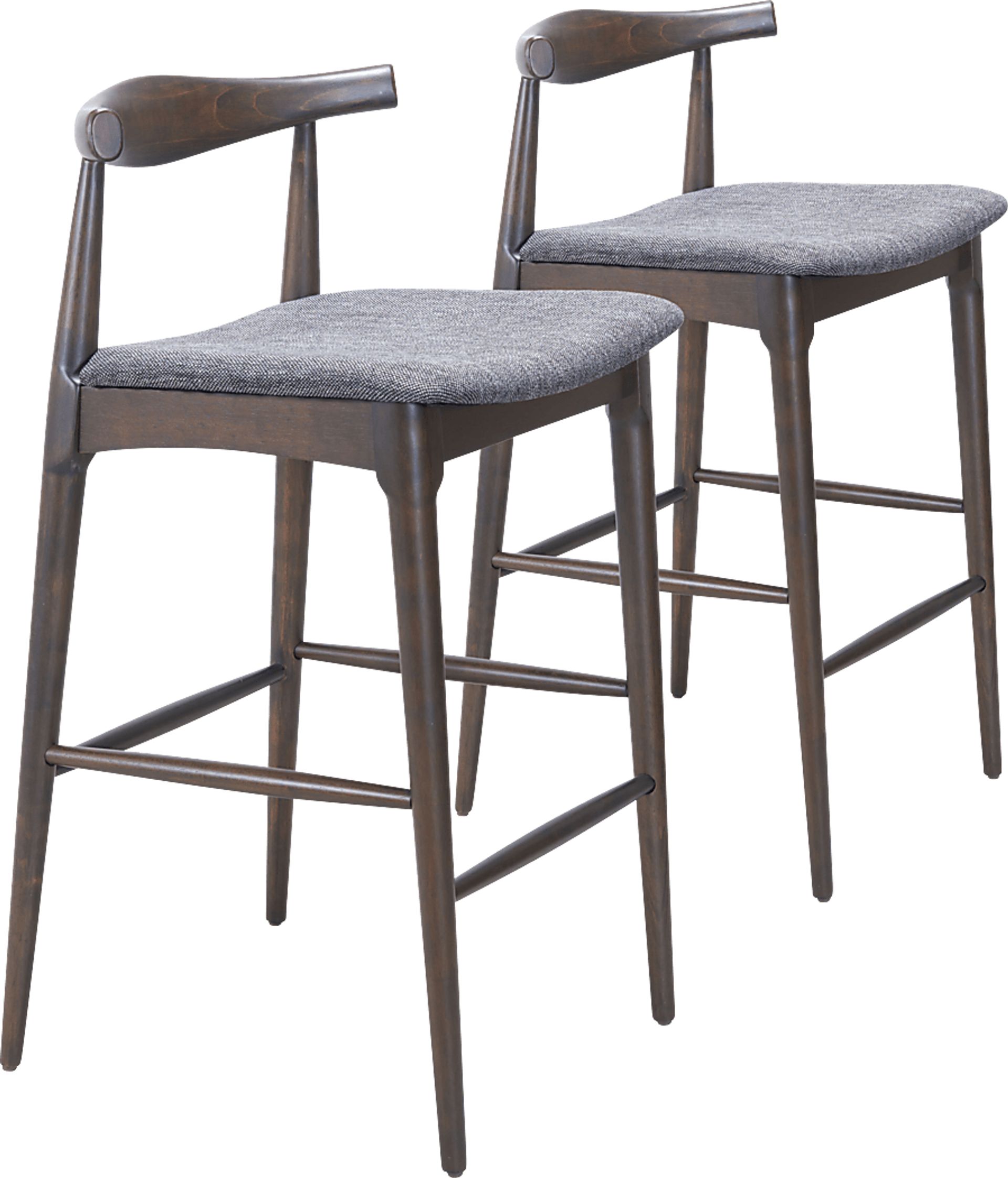 Mayra Gray Bar Stool, Set of 2 - Image 1