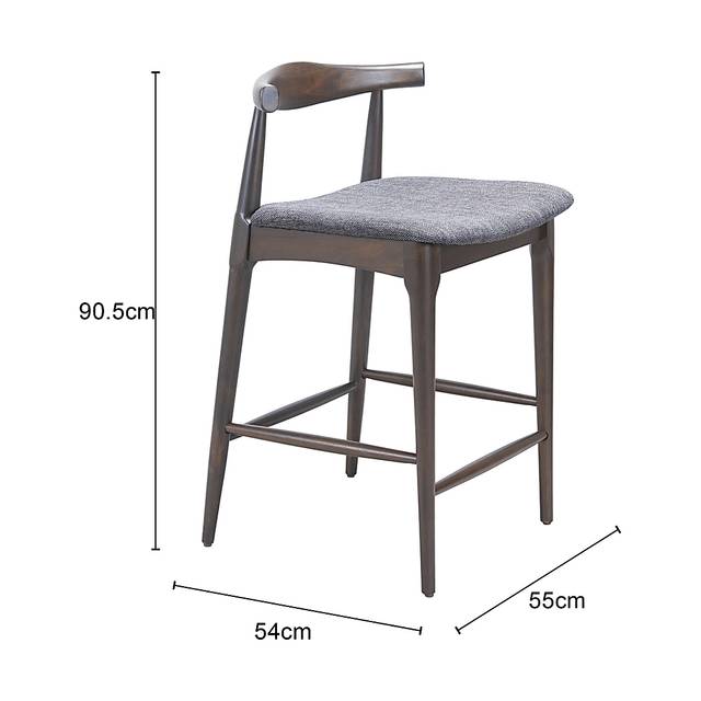Mayra Gray Counter Height Stool, Set of 2 - Thumbnail - Image 3