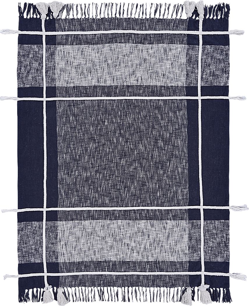 Mayrich Navy Throw Blanket