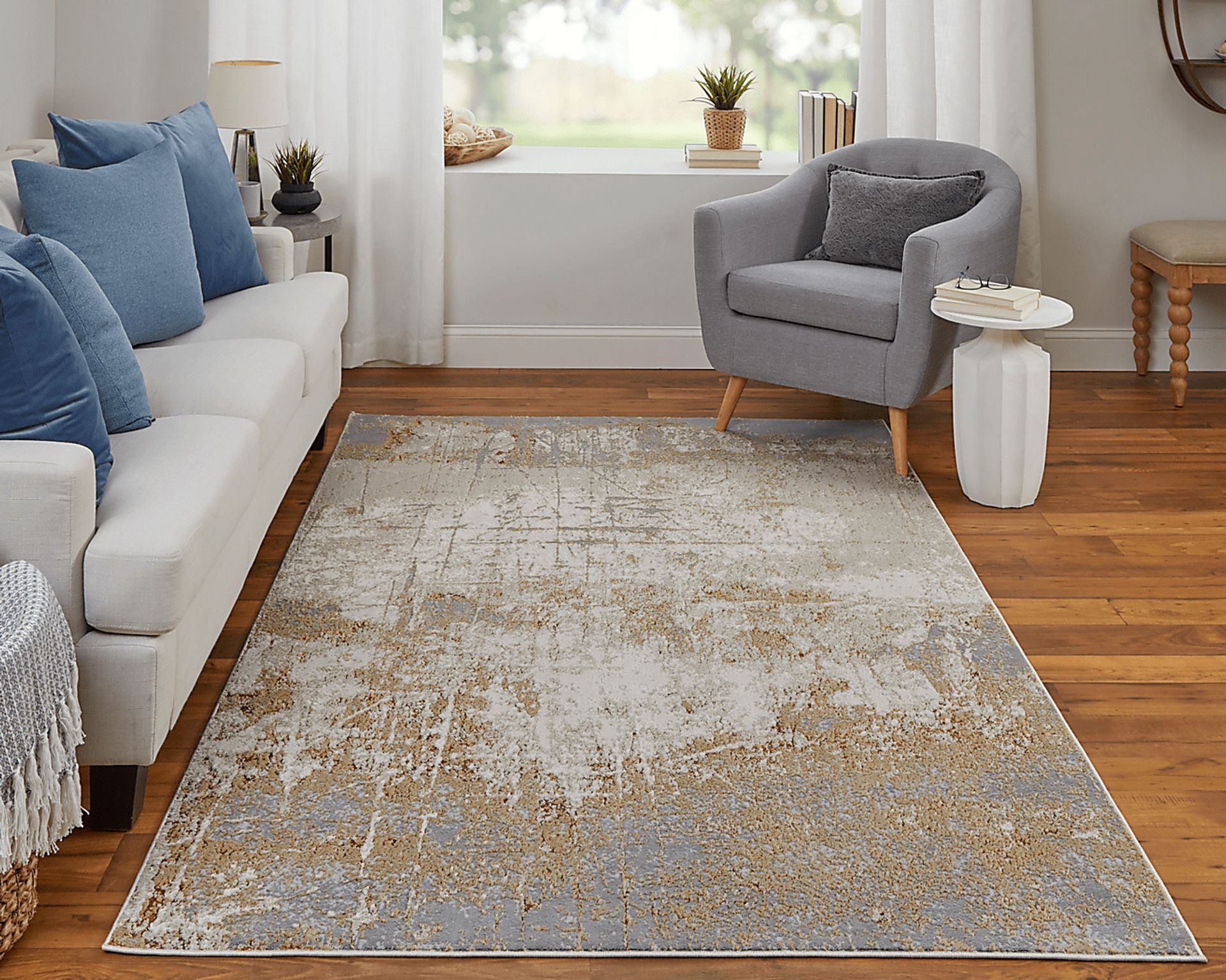 Maywaki Brown,Gray,Ivory Beige,Brown,Gray Rugs | Rooms to Go