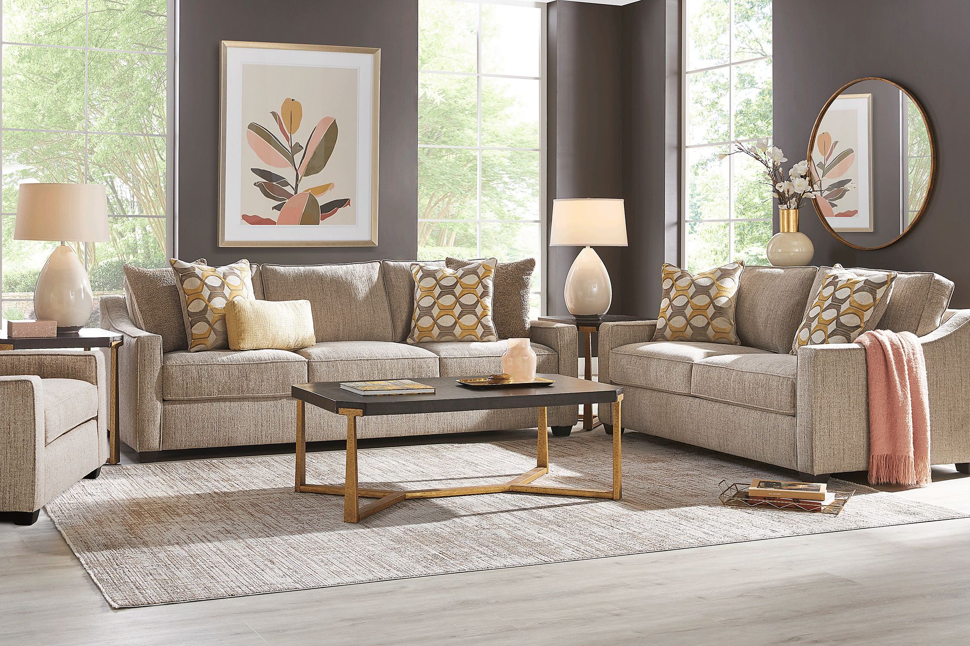 Maywell Court Brown 8 Pc Living Room - Image 1