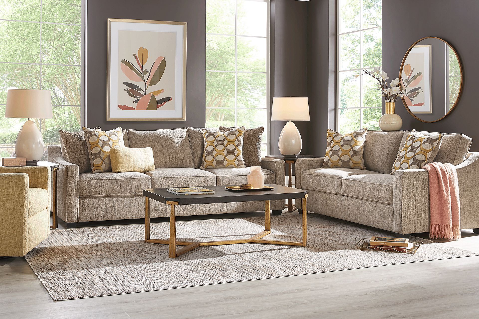 Maywell Court Brown 8 Pc Living Room - Image 1