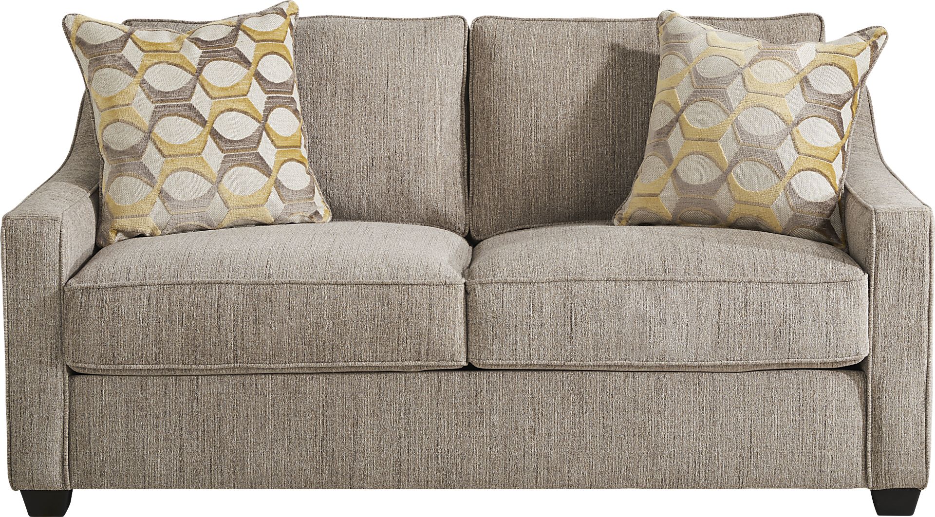 Maywell Court Brown 7 Pc Living Room Gel Foam Sleeper Sofa - Image 4