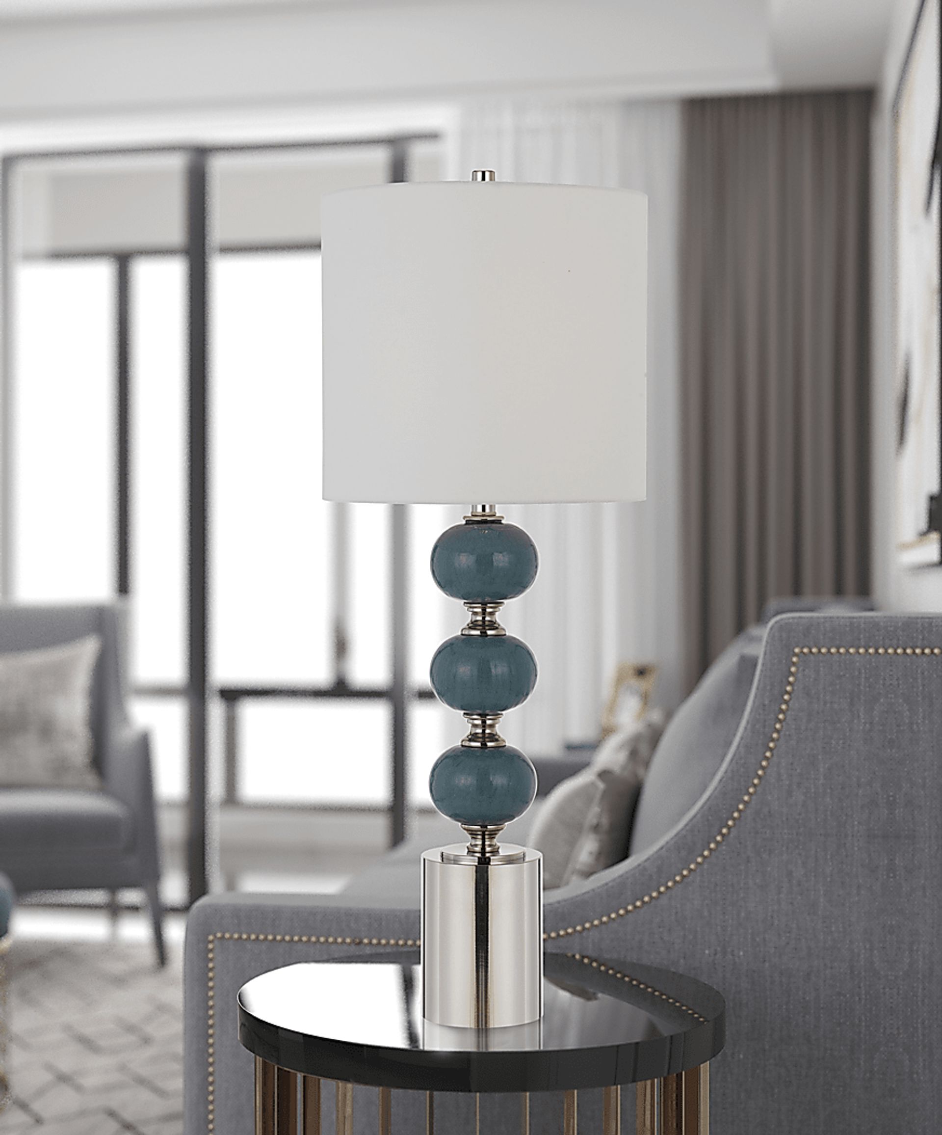 Maywood Blue Lamp, Set of 2 - Image 2