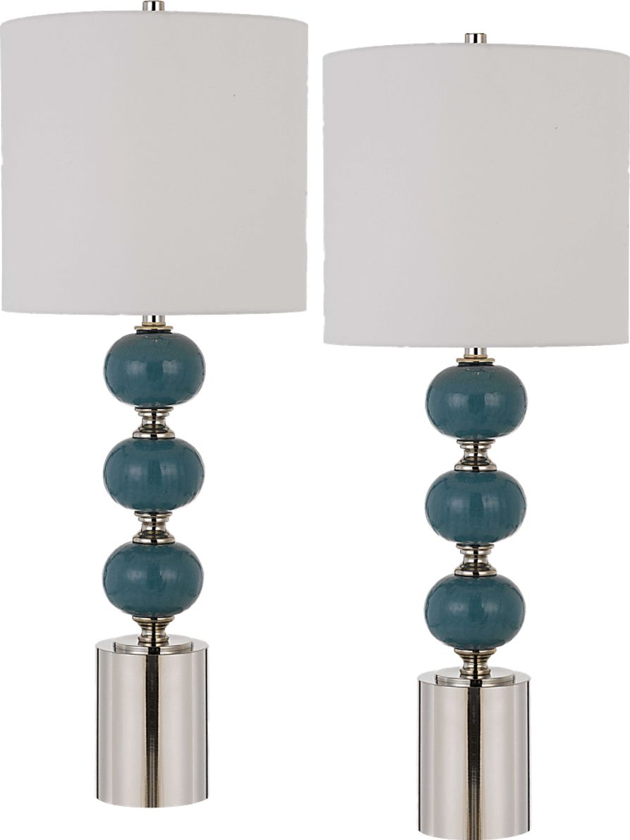 Maywood Blue Lamp, Set of 2