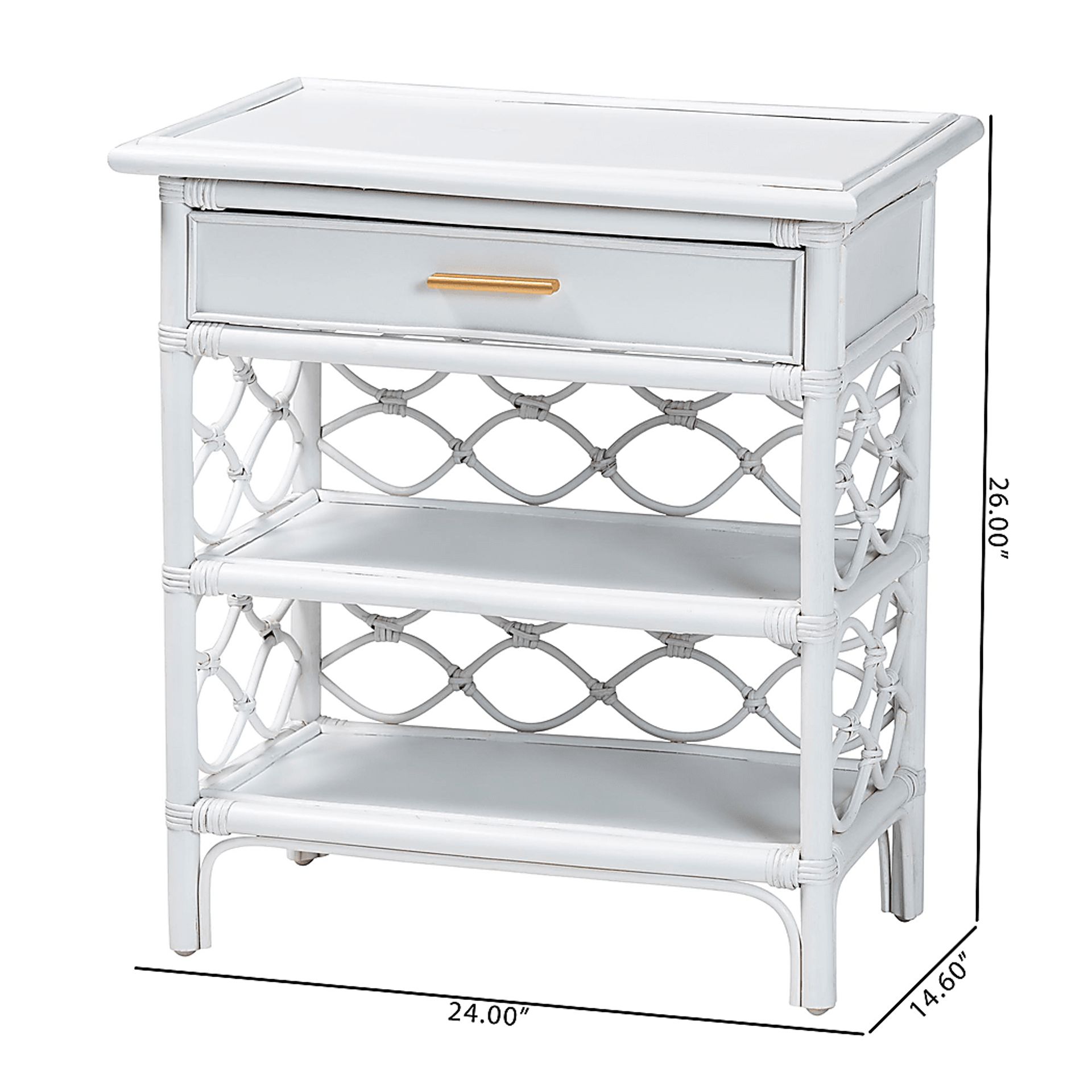 Mazefly White Nightstand - Image 8