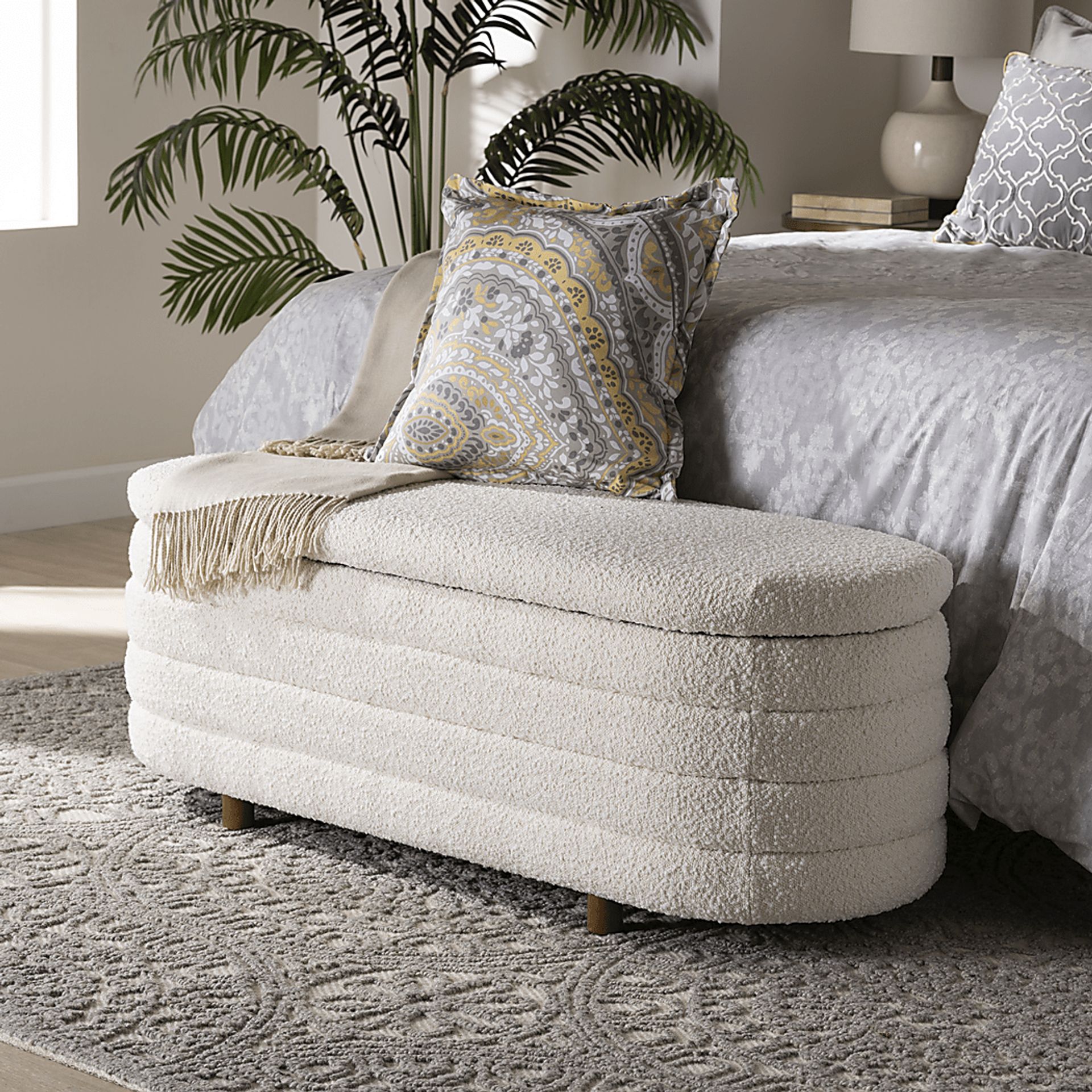 Mazeppa Cream Accent Bench - Image 2
