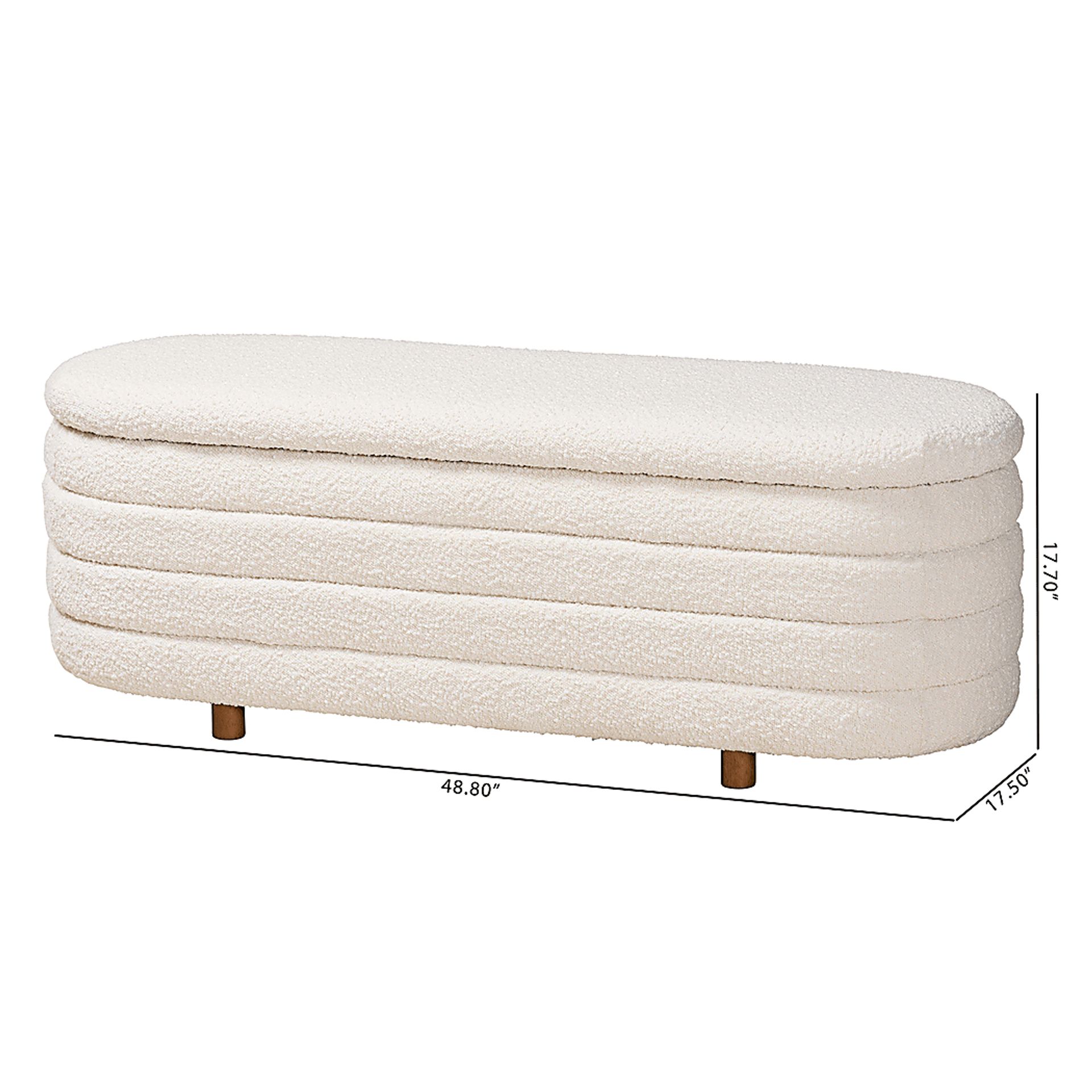 Mazeppa Cream Accent Bench - Image 10