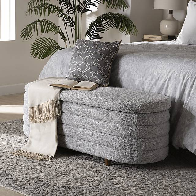 Mazeppa Light Gray Accent Bench - Thumbnail - Image 2