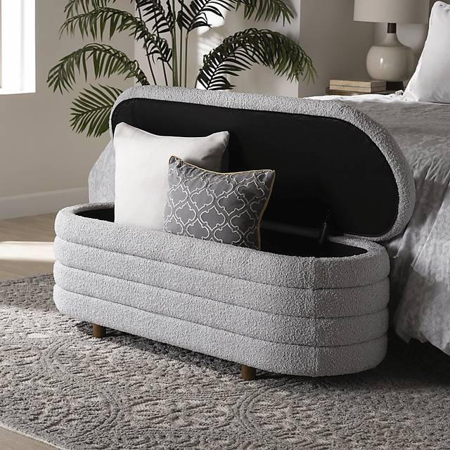 Mazeppa Light Gray Accent Bench - Thumbnail - Image 3
