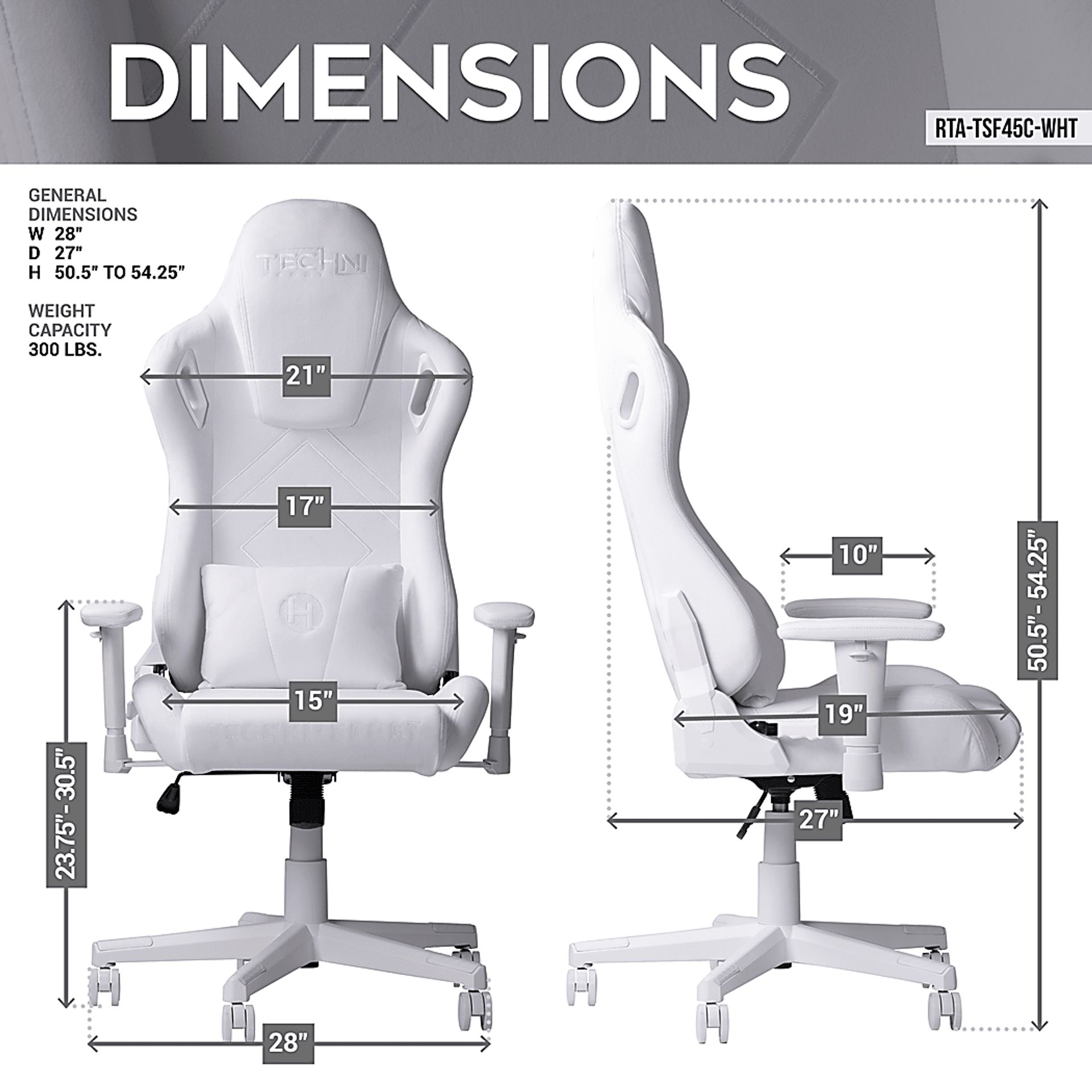 Mazroz White Gaming Chair - Image 4