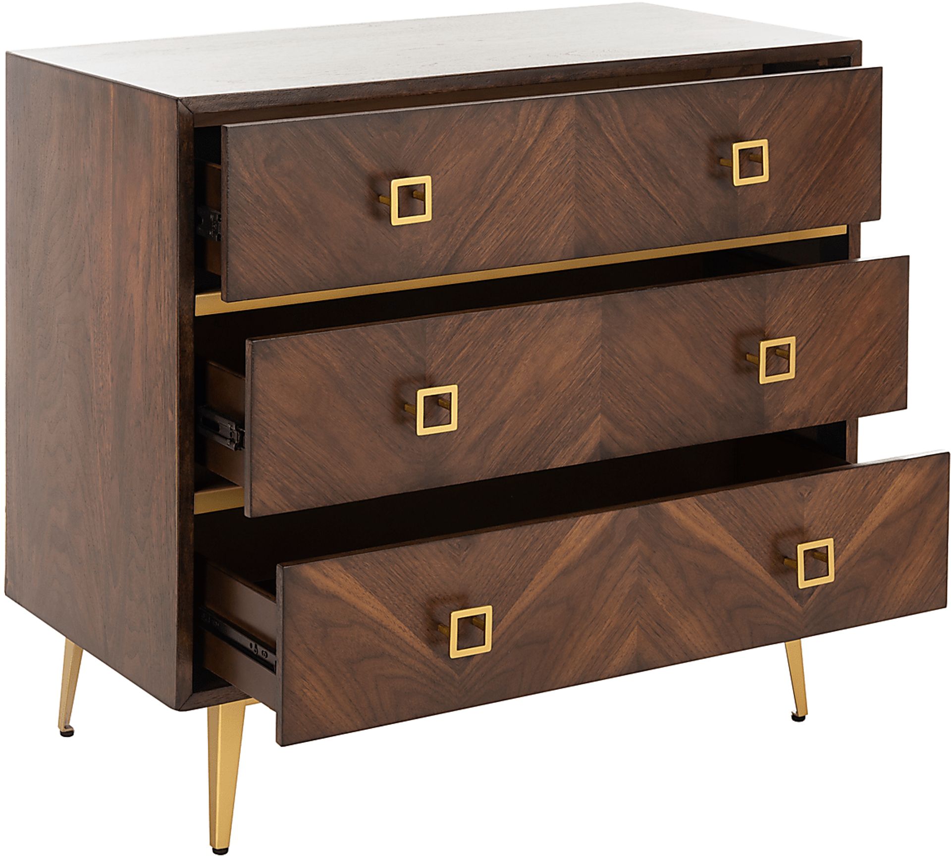 Mazyck Walnut Chevron Accent Cabinet - Image 6