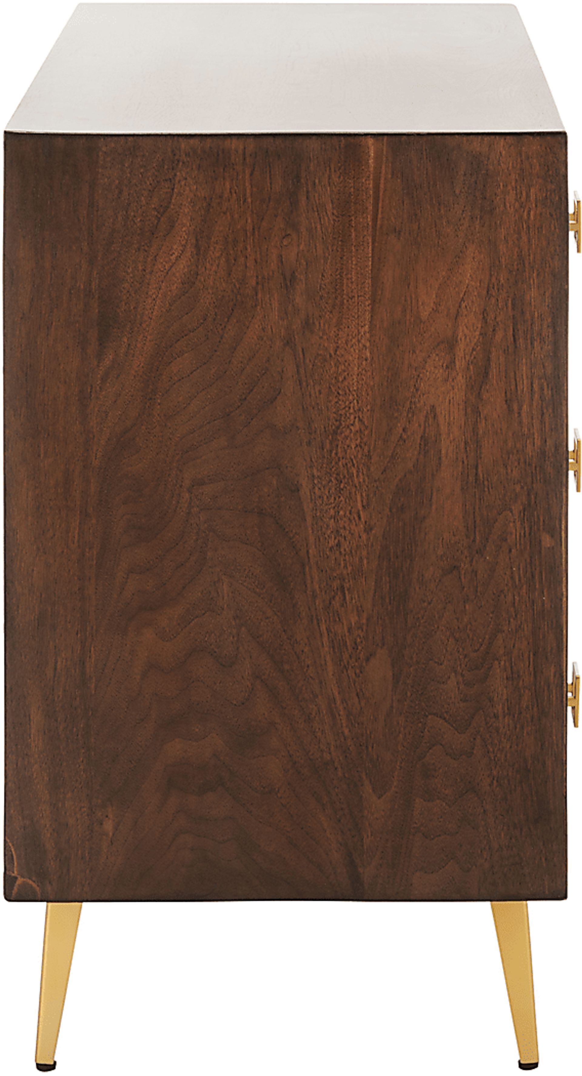 Mazyck Walnut Chevron Accent Cabinet - Image 7