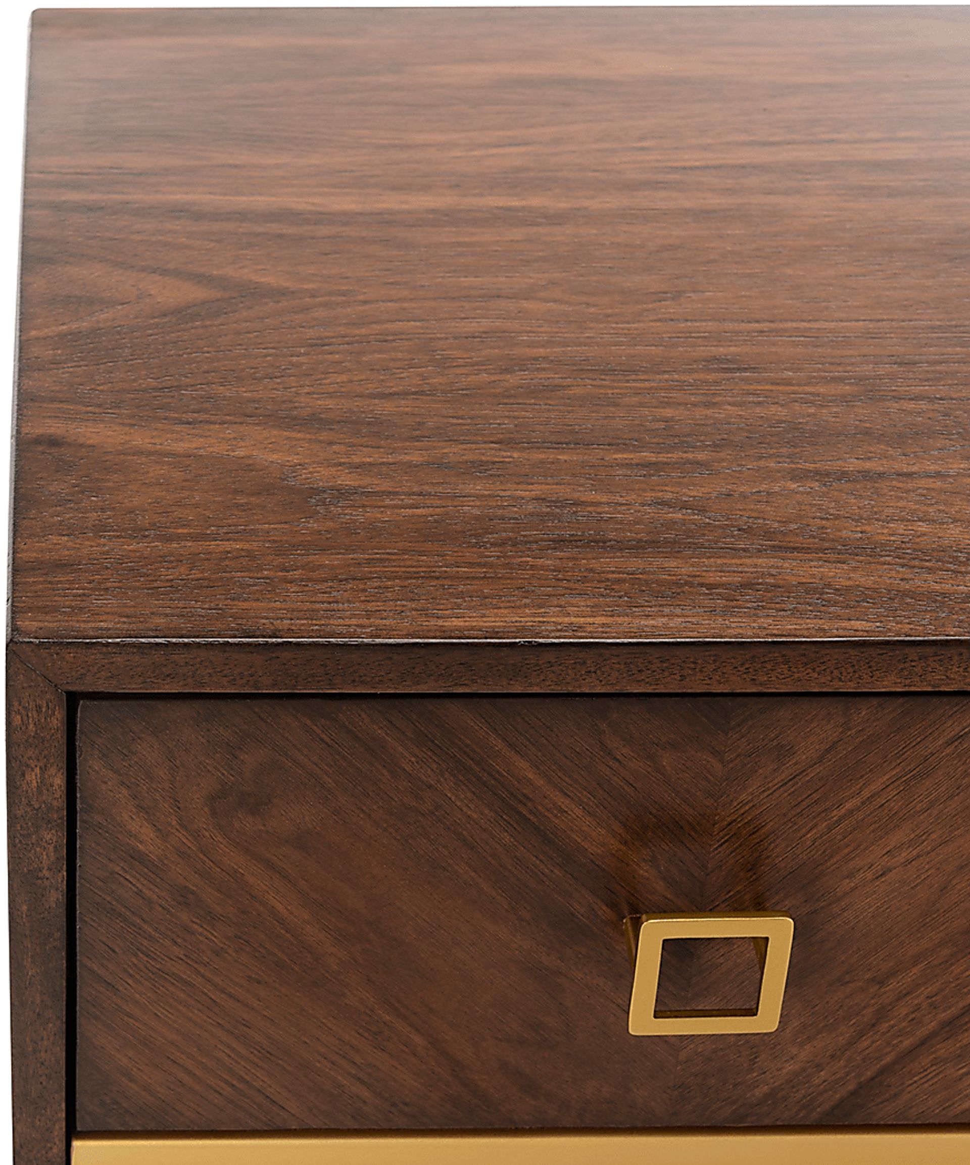 Mazyck Walnut Chevron Accent Cabinet - Image 9