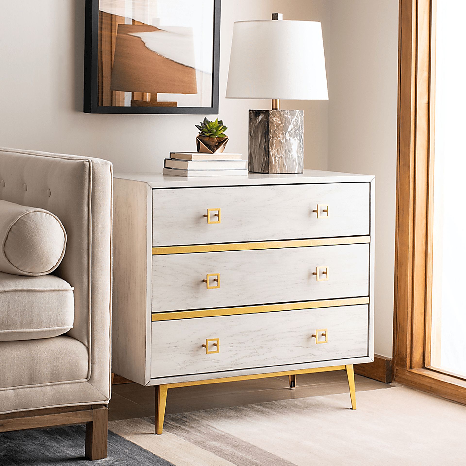 Mazyck White Accent Cabinet - Image 2