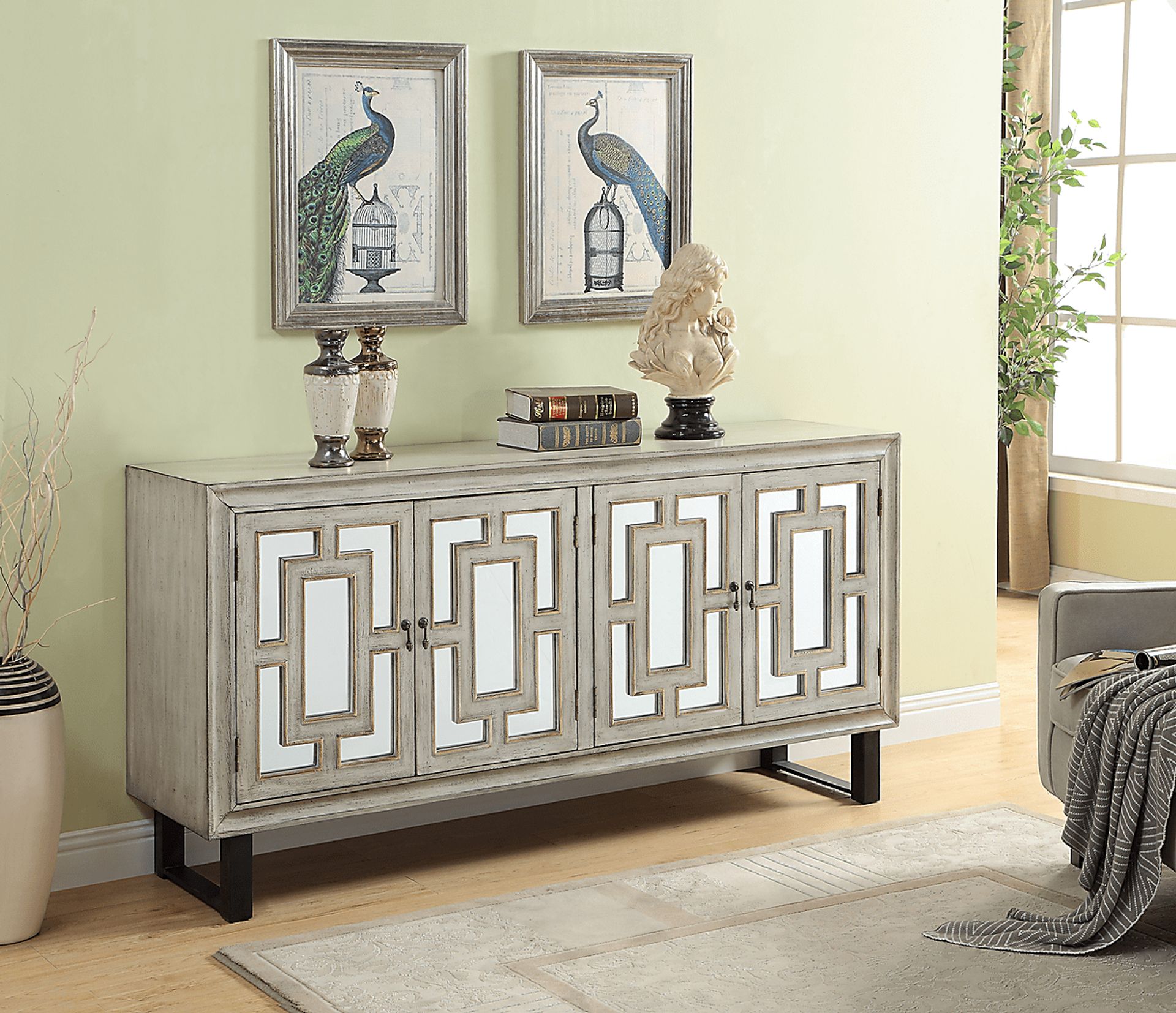Mcalpine Beige Credenza - Image 4