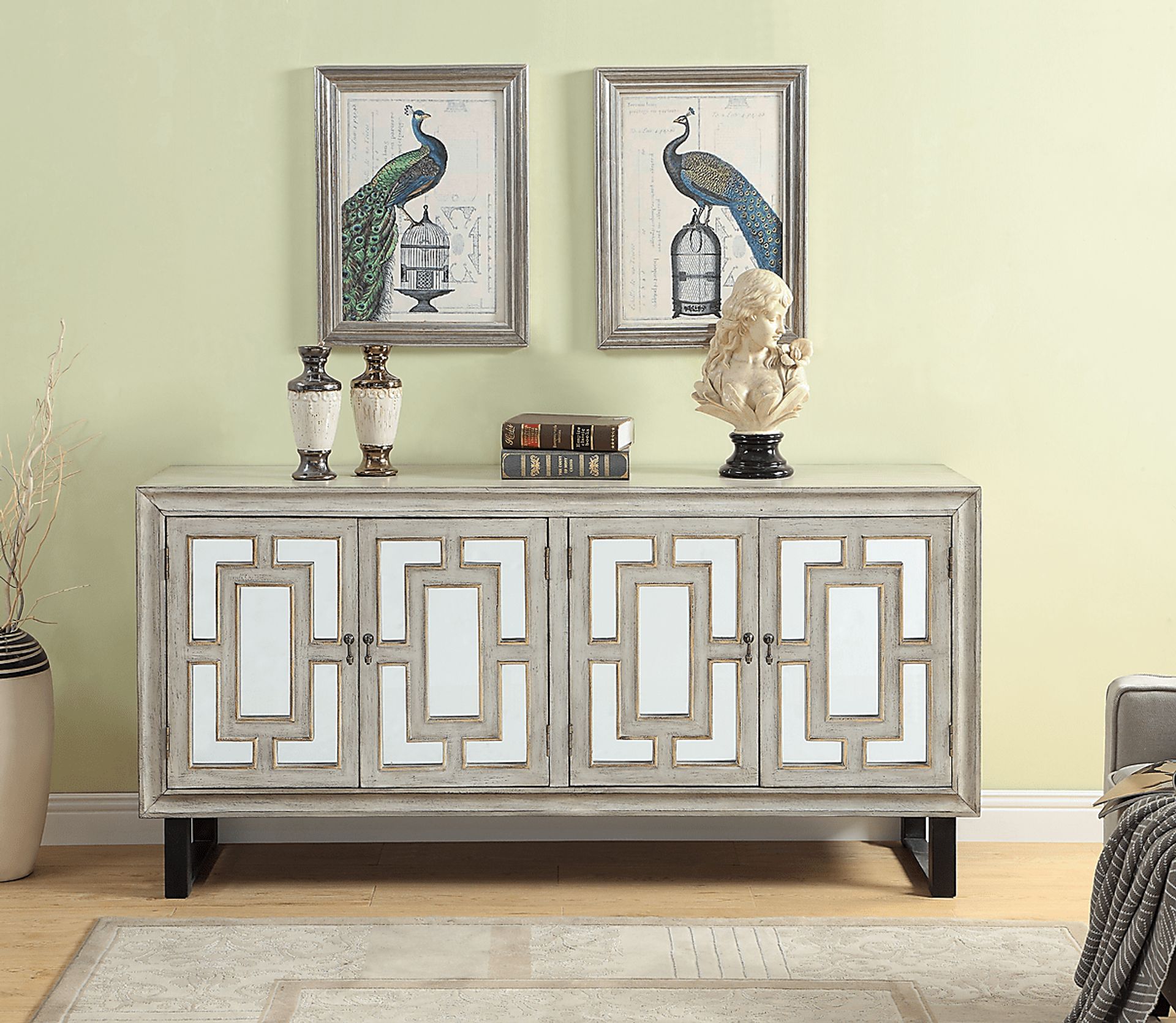 Mcalpine Beige Credenza - Image 5