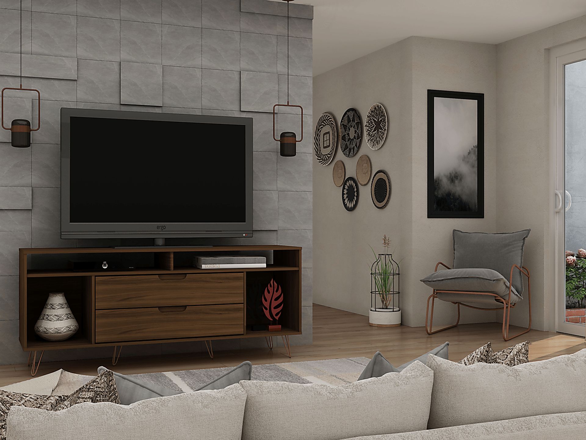 Mcbean Brown 63 in. Console - Image 7