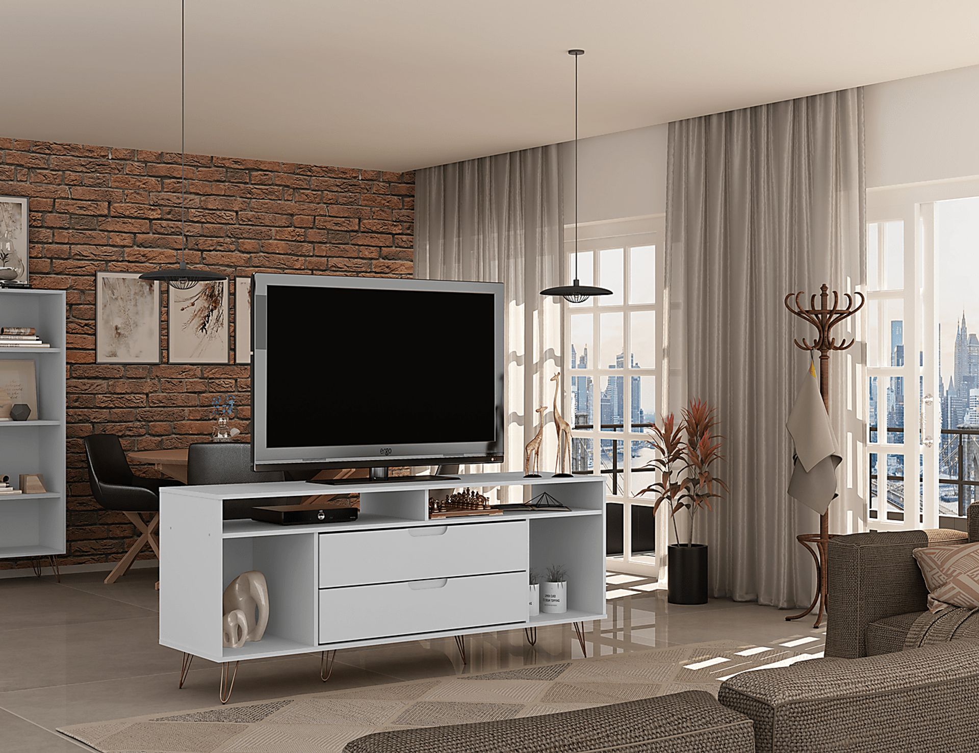 Mcbean White 63 in. Console - Image 9