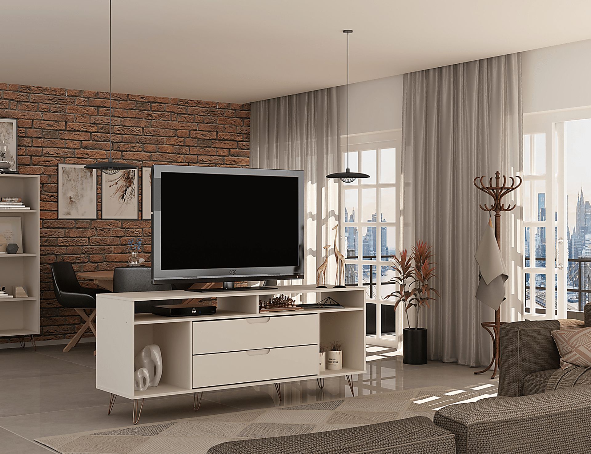 Mcbean White 63 in. Console - Image 8
