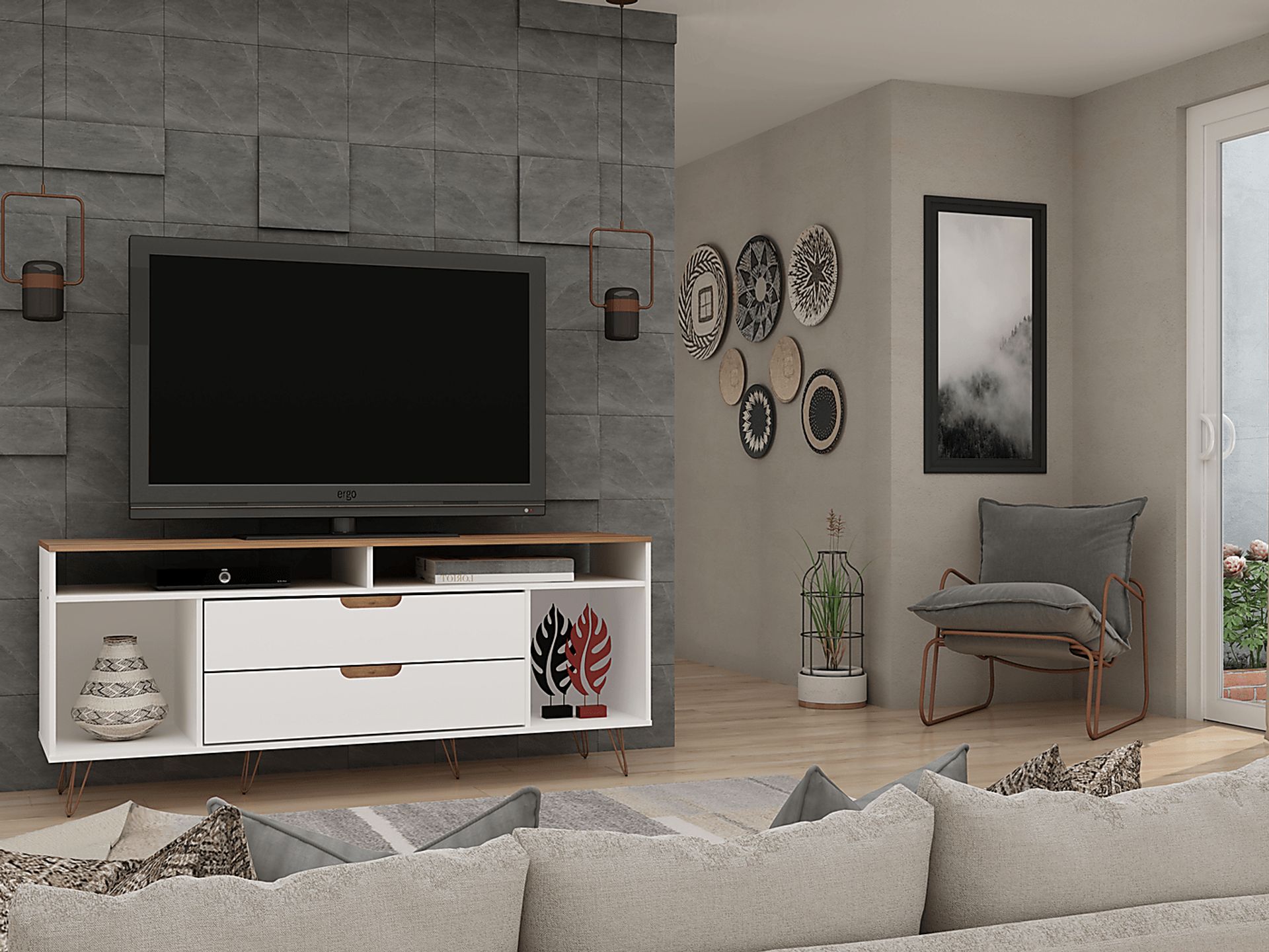 Mcbean White 63 in. Console - Image 8