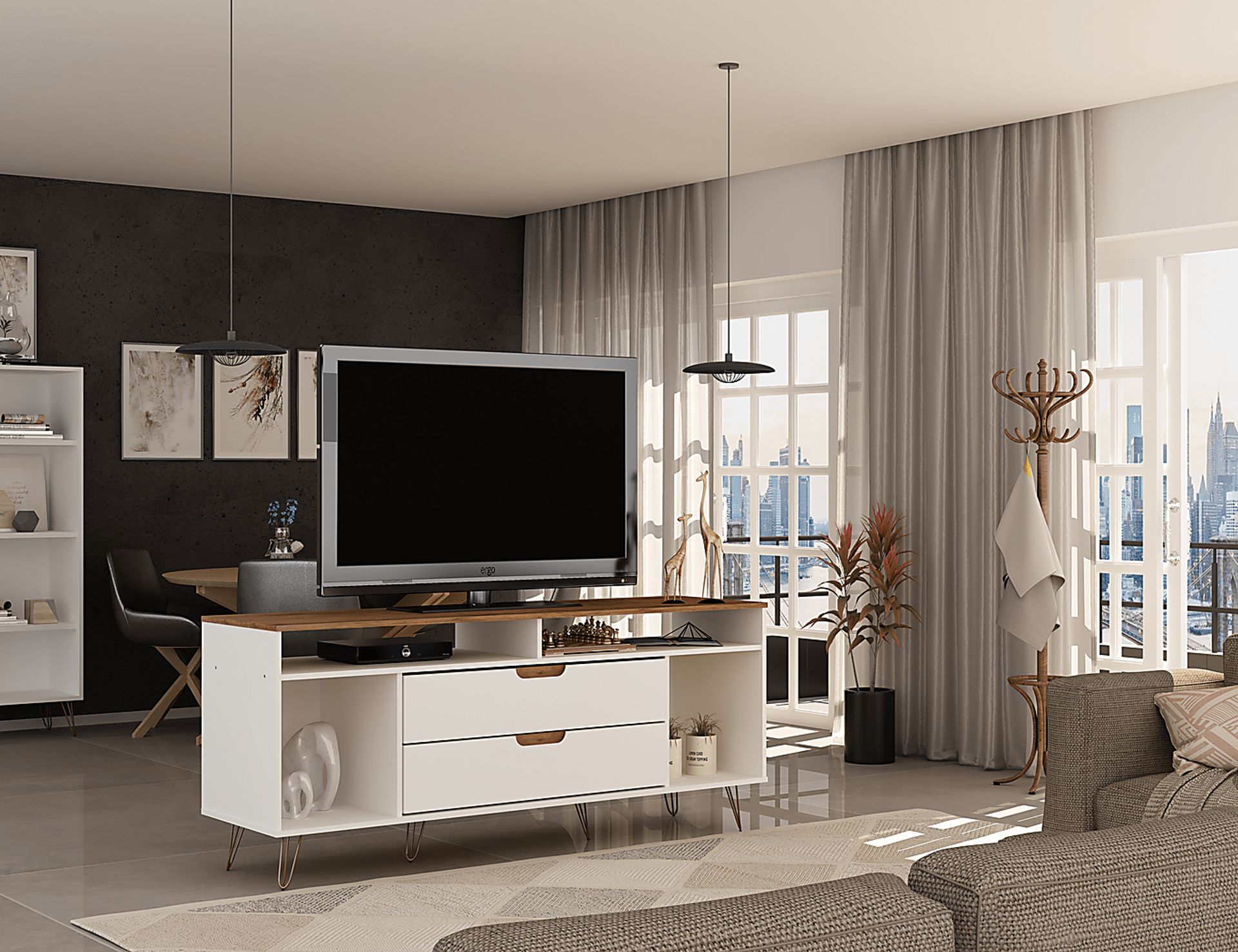 Mcbean White 63 in. Console - Image 9
