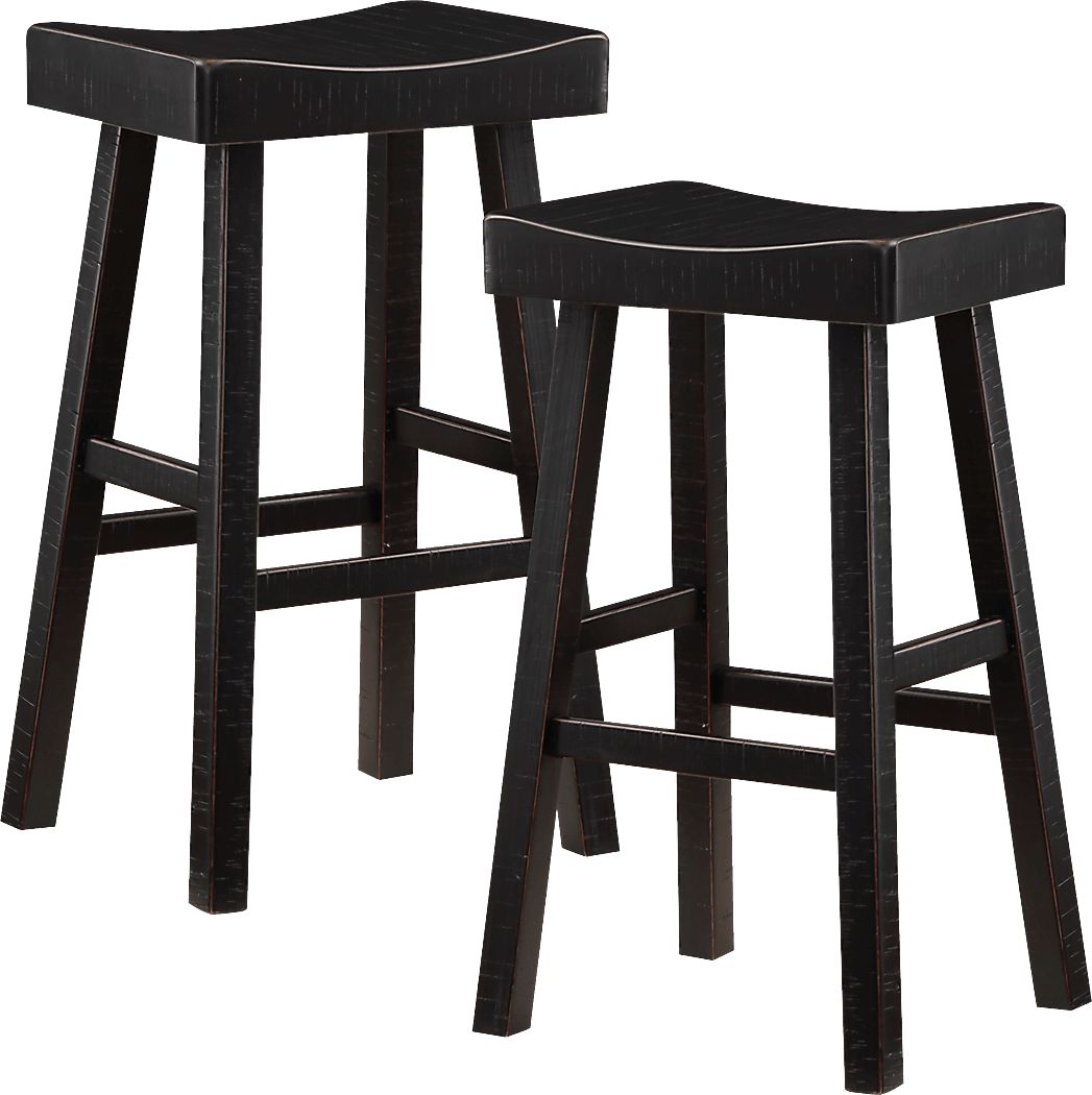 Mcewen Black Bar Stool, Set of 2