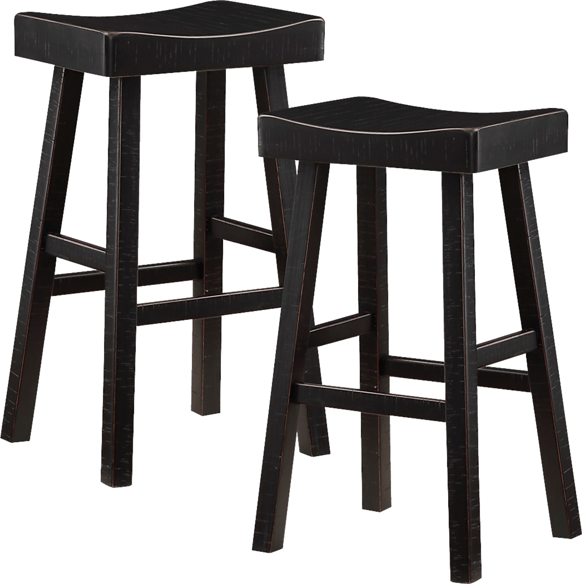 Mcewen Black Bar Stool, Set of 2 - Image 1