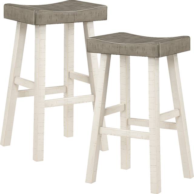 Mcewen Gray Bar Stool, Set of 2 - Thumbnail - Image 1