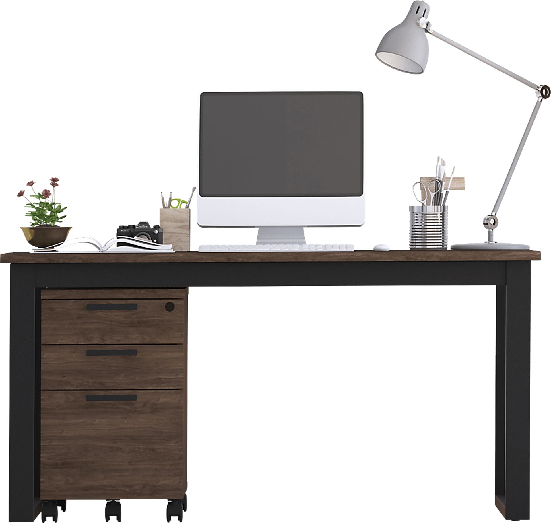 Mckelvey Brown 2 Pc. Office Set - Image 1