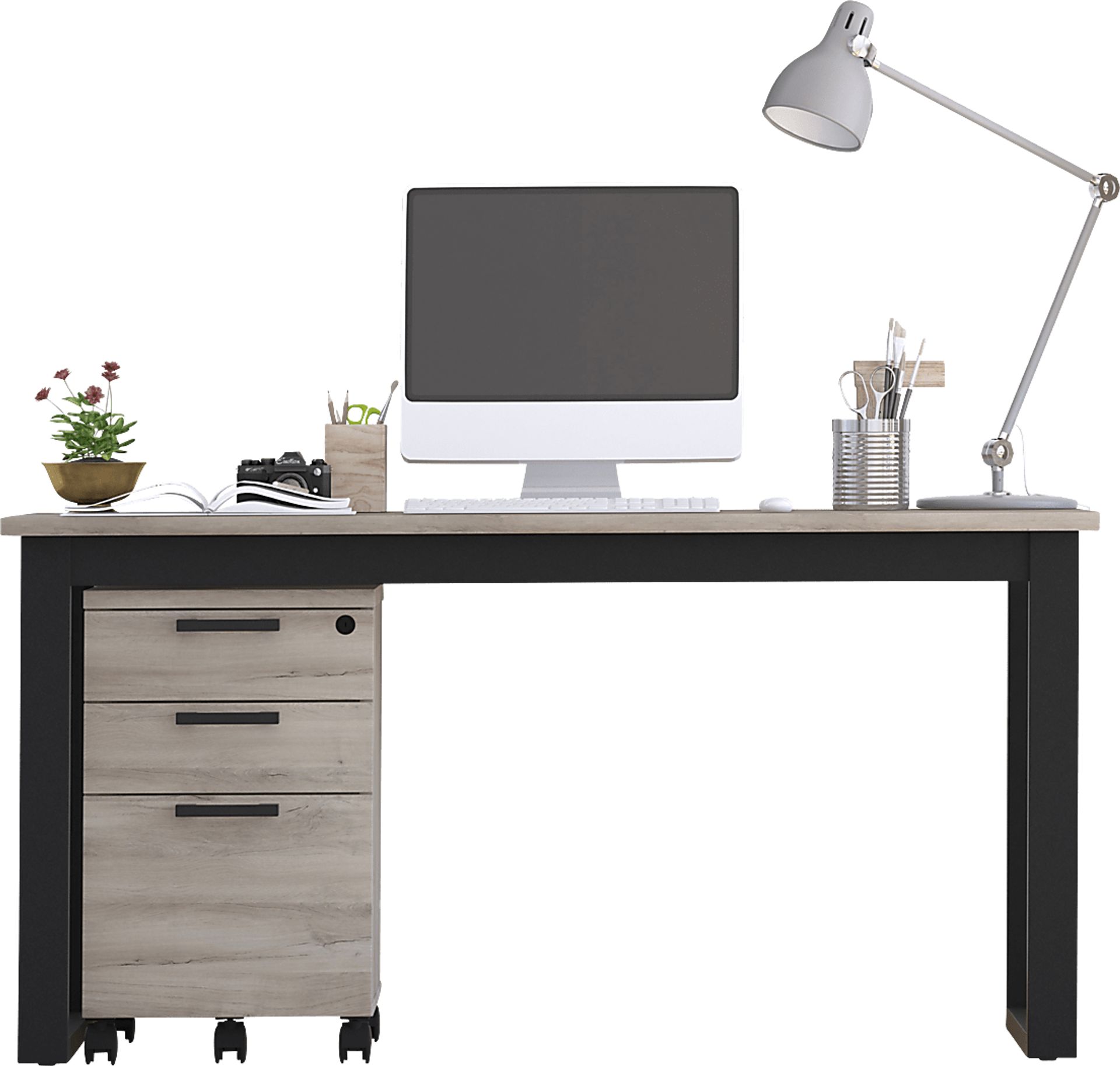 Mckelvey Gray 2 Pc. Office Set - Image 1