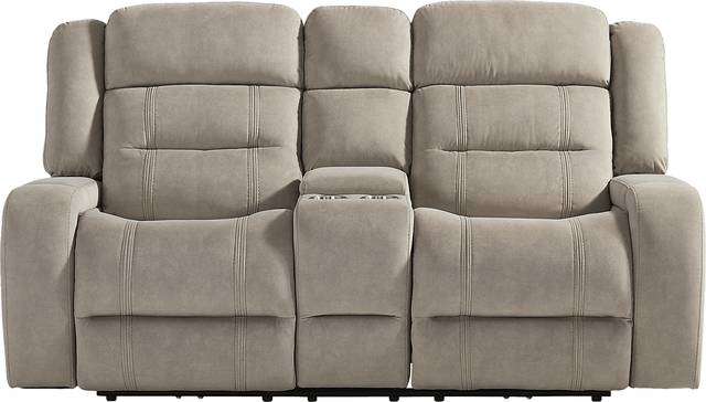 McKinley Beige Power Reclining Loveseat - Thumbnail - Image 2