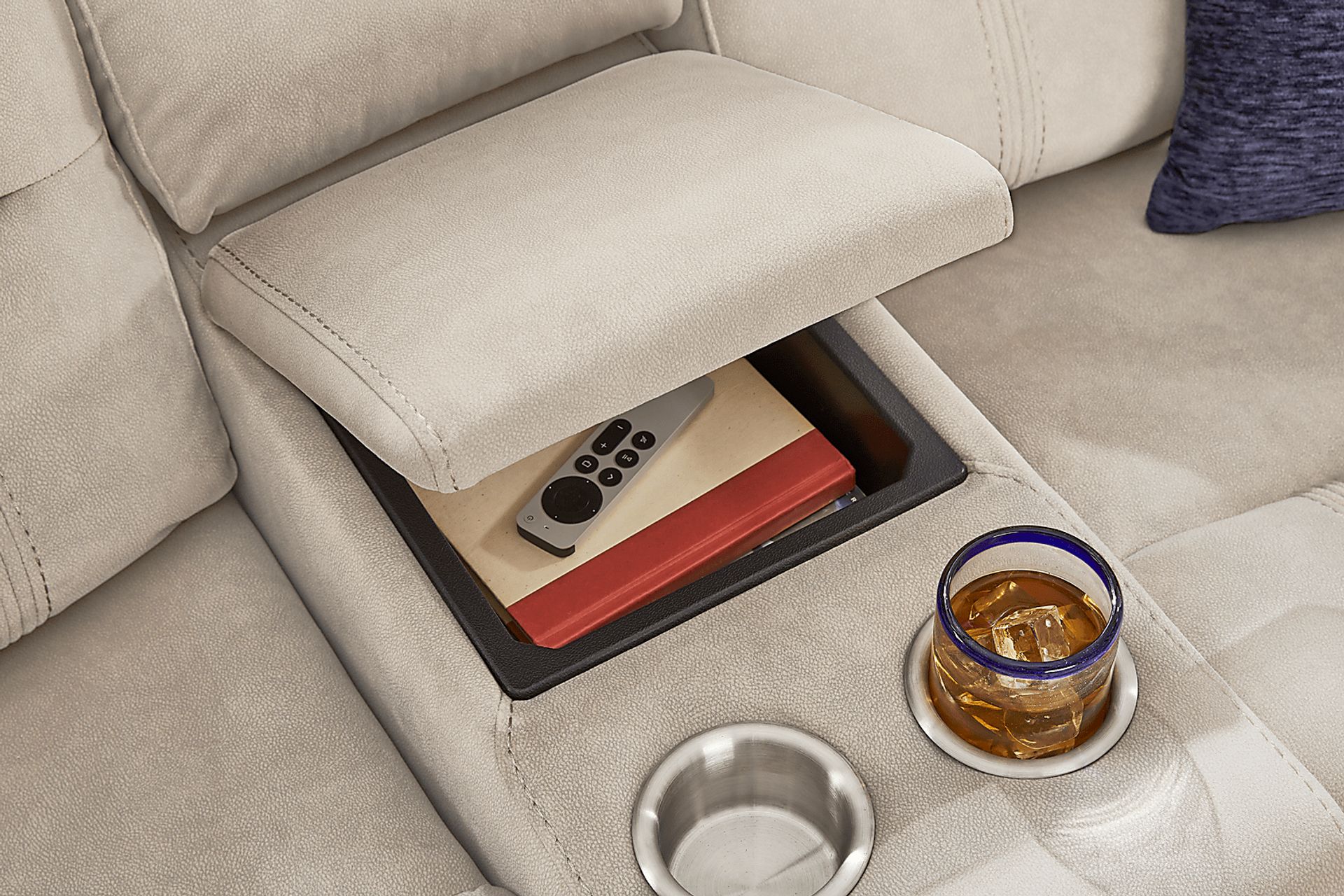 McKinley Beige Power Reclining Loveseat - Image 3