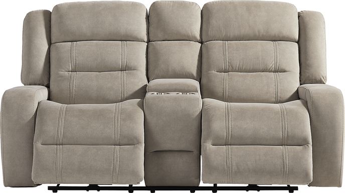 McKinley Beige Power Reclining Loveseat