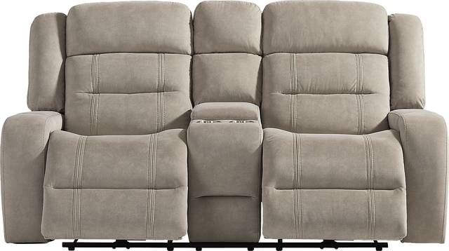 McKinley Beige Power Reclining Loveseat - Thumbnail - Image 1