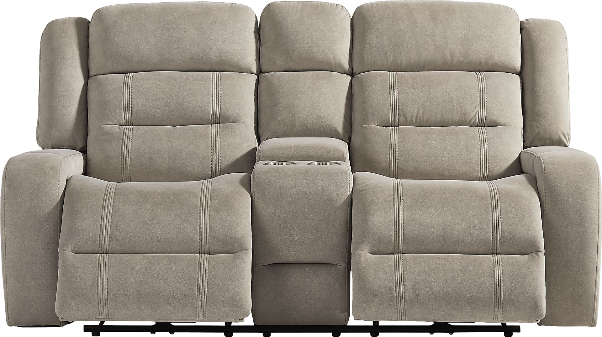 McKinley Beige Power Reclining Loveseat - Image 1