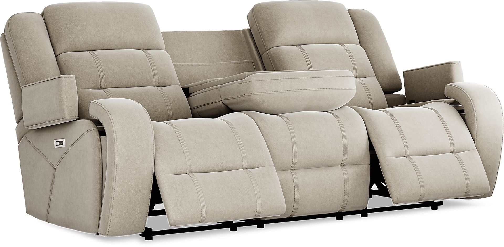 McKinley Beige 2 Pc Power Reclining Living Room - Image 5