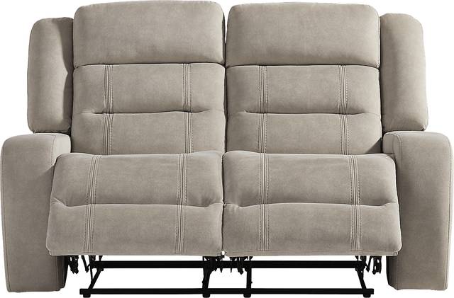 McKinley Beige Reclining Loveseat - Thumbnail - Image 1