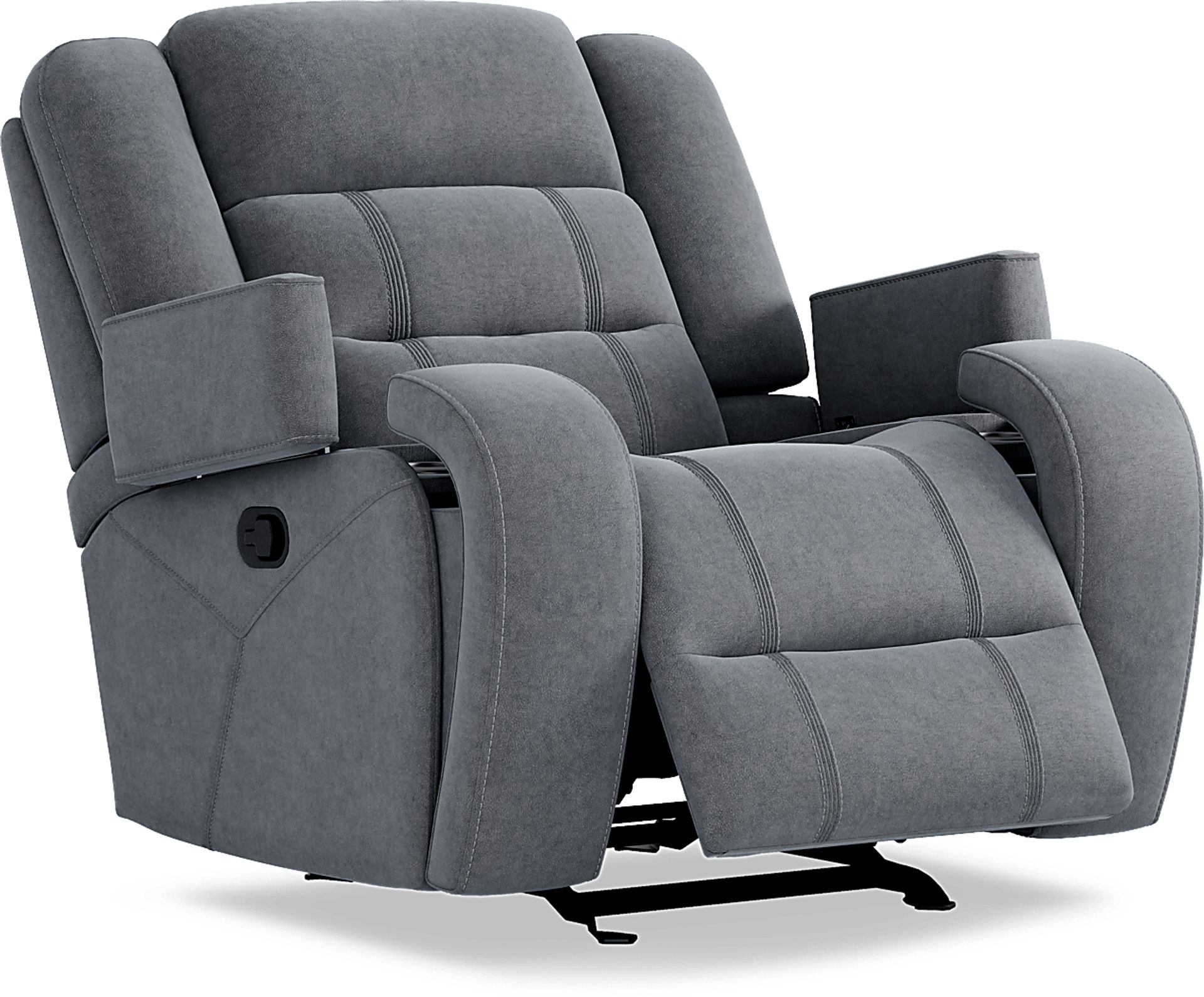 McKinley Graphite Glider Recliner - Image 4