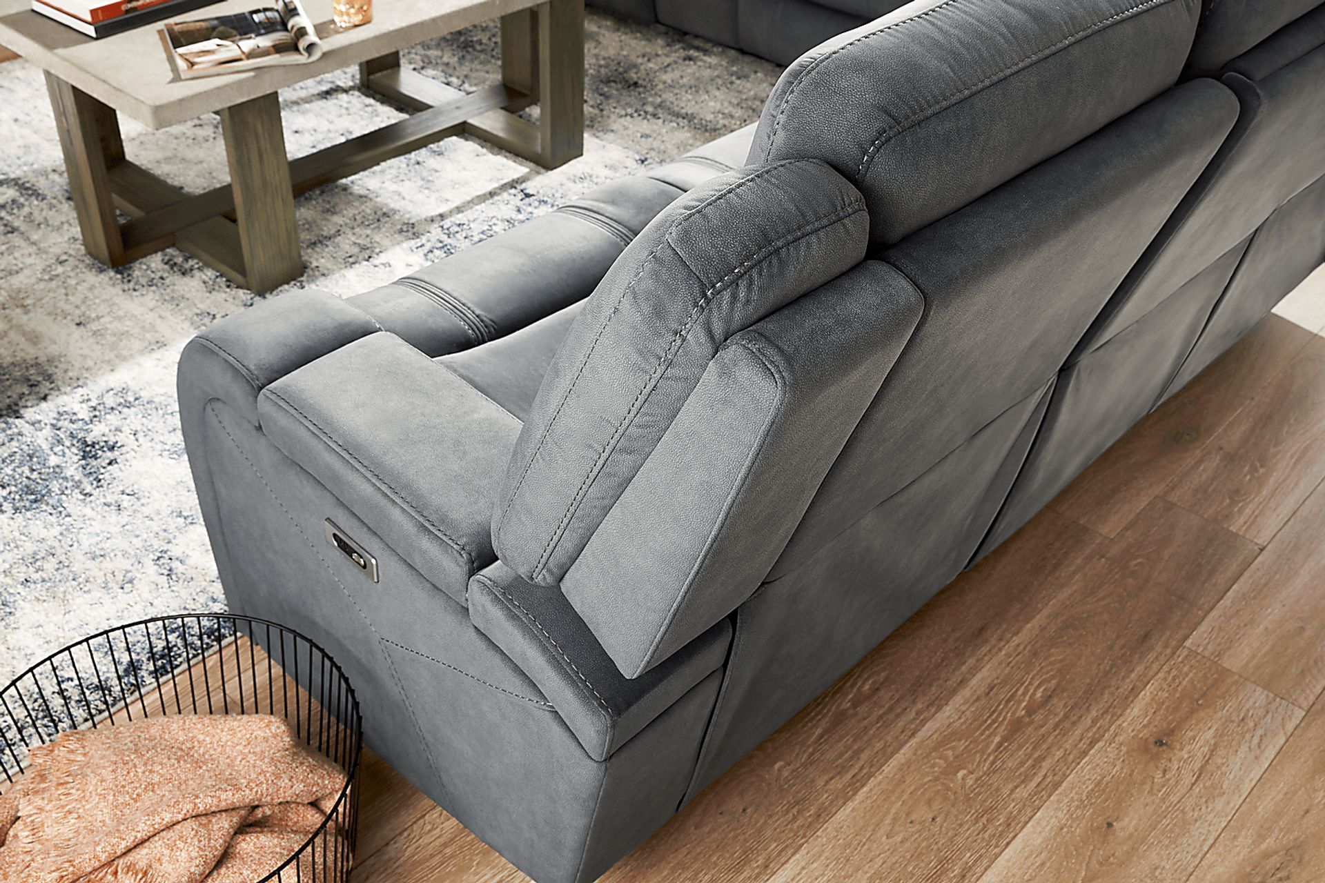 McKinley Graphite Power Reclining Sofa - Image 4